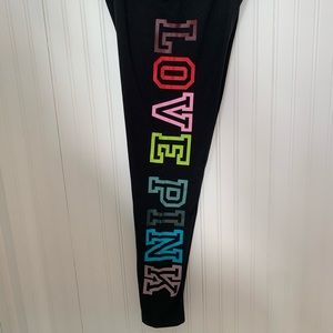 Pink XL cropped yoga pants